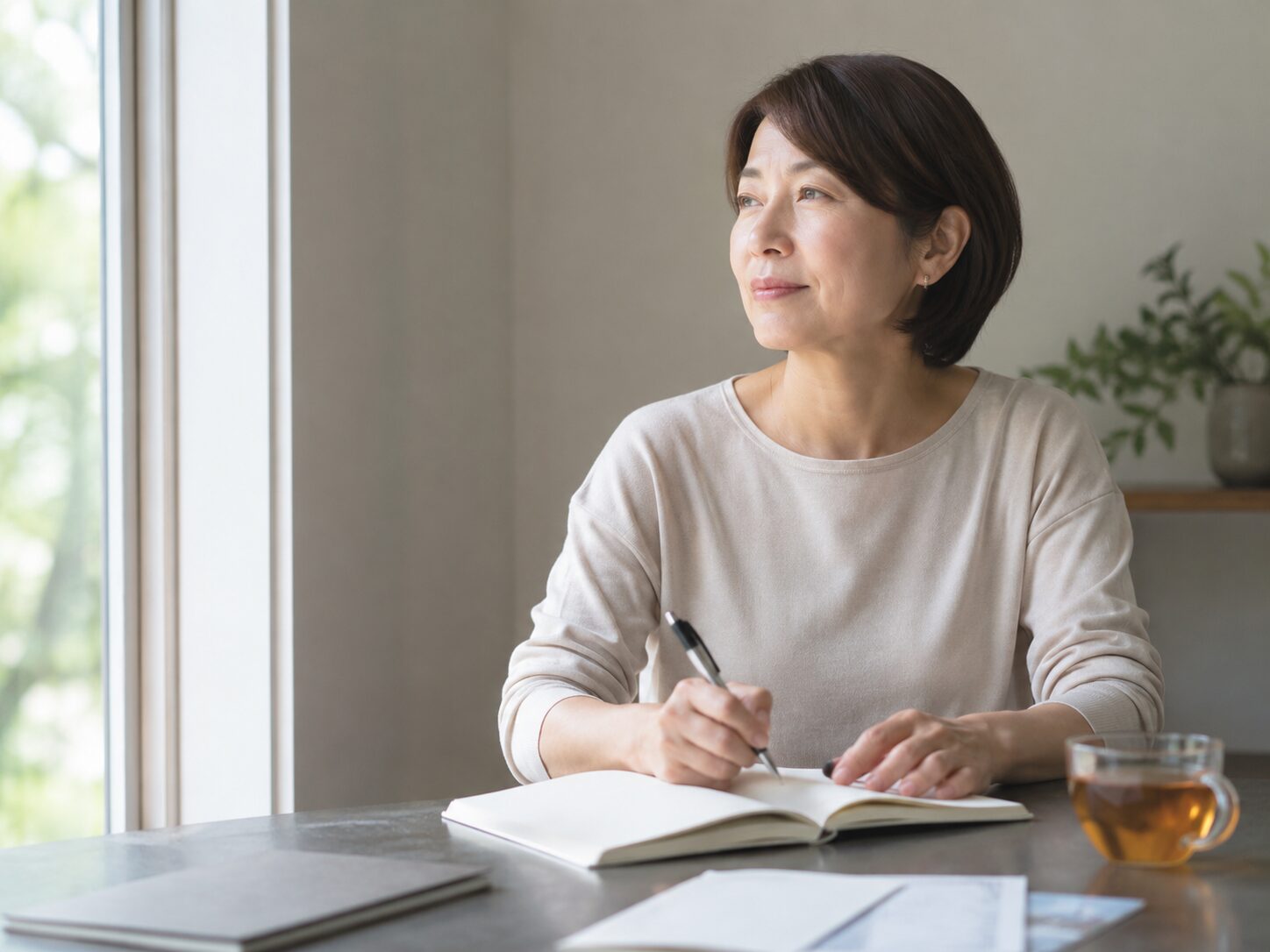自分の人生を取り戻すために気持ちを整理する女性