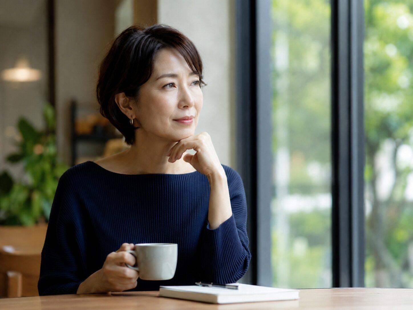 自分の時間を持ち、気持ちを見つめ直す50代女性